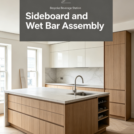 Sideboard and Wet Bar Assembly